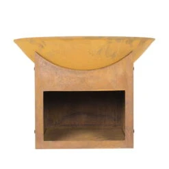 Feuerschale 'Mumbai', Rostfarben, Ca. Ø 57 X 20 Cm -Die grüne Ecke 3920150156 Feuerschale Mumbai rostbraun ca 60cm rund 1 118588