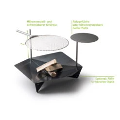 Höfats TRIPLE Grillrost Aus Edelstahl, Maße 55 Cm -Die grüne Ecke 3920501766 TRIPLE Grillrost D55cm 5 57583