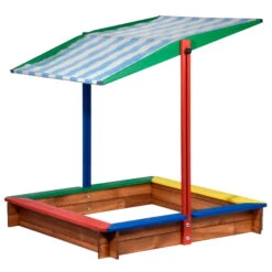 Sandkasten Inkl. Dach, Bunt, 120 X 120 X 120 Cm -Die grüne Ecke 3940100136 Sandkasten inkl Dach 5 106182