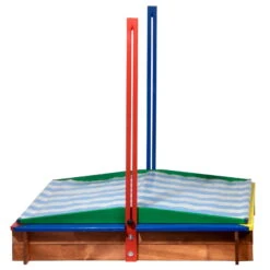 Sandkasten Inkl. Dach, Bunt, 120 X 120 X 120 Cm -Die grüne Ecke 3940100136 Sandkasten inkl Dach 6 106184