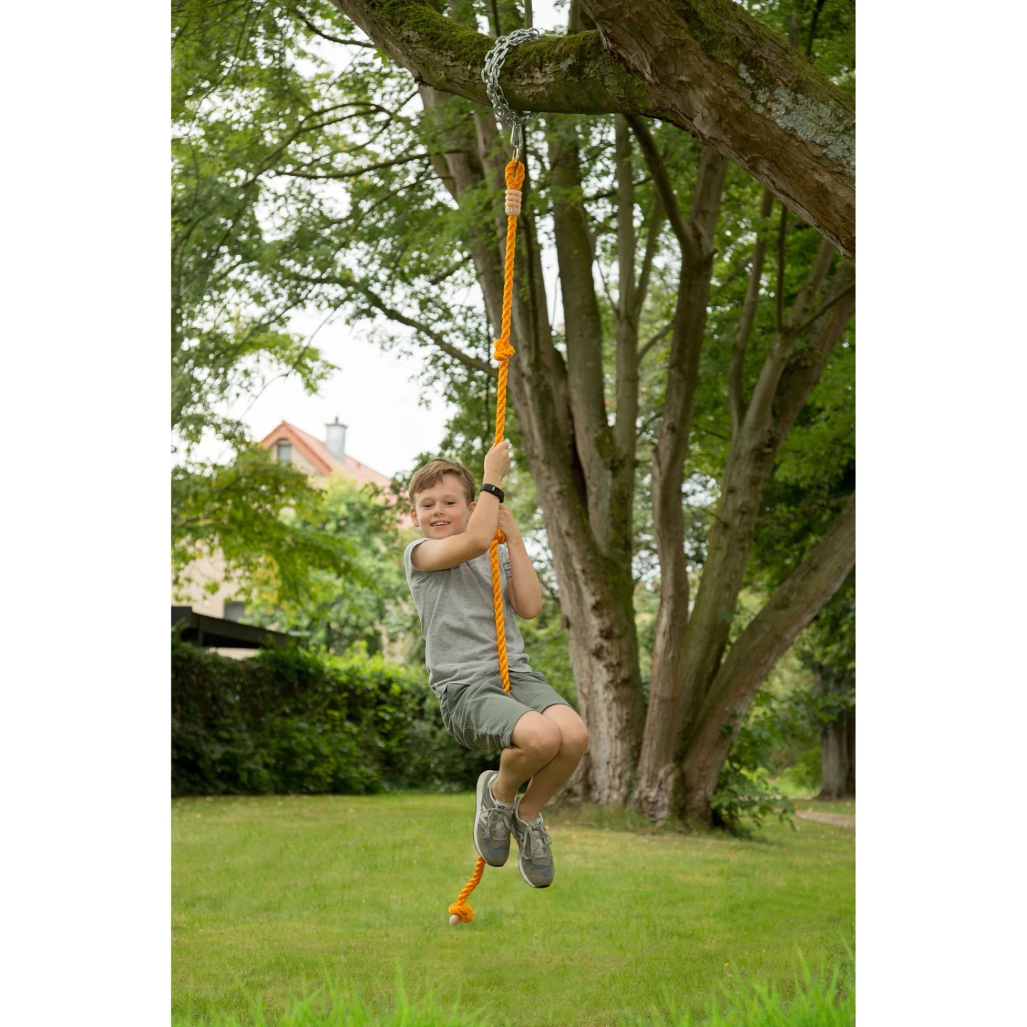 Kletterseil Mit 4 Knoten, Orange, L190 X Ø20 Cm 3 Kletterseil Mit 4 Knoten, Orange, L190 X Ø20 Cm